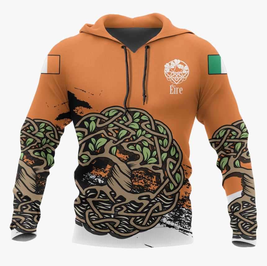 Celtic Tree Of Life Hoodie Orange - Hoodie, HD Png Download, Free Download