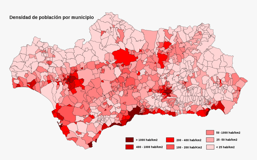 Densidad De Poblacion En Andalucia, HD Png Download, Free Download