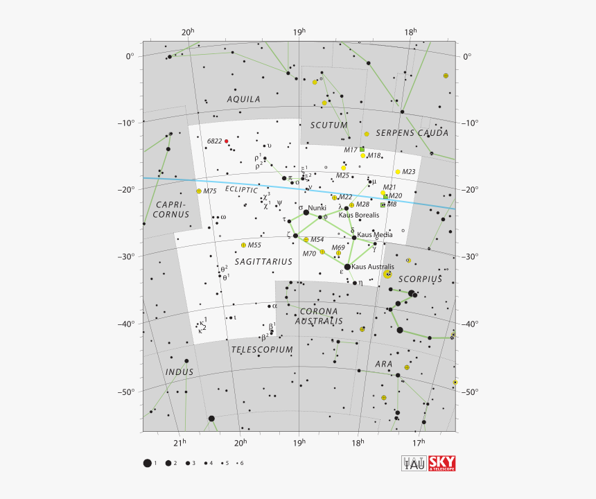 Sagittarius Constellation Location, HD Png Download, Free Download