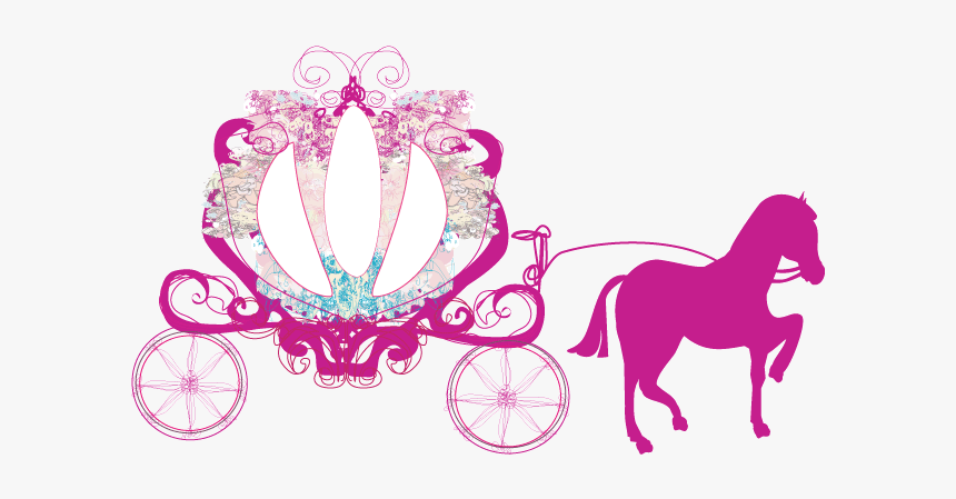 Cinderella Clipart Carraige - Pink Princess Horse And Carriage, HD Png Download, Free Download