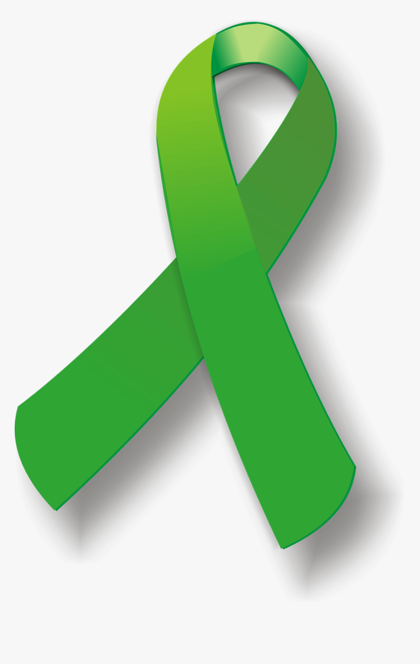 Green Ribbon Transparent Png - Cerebral Palsy Ribbon Transparent, Png Download, Free Download