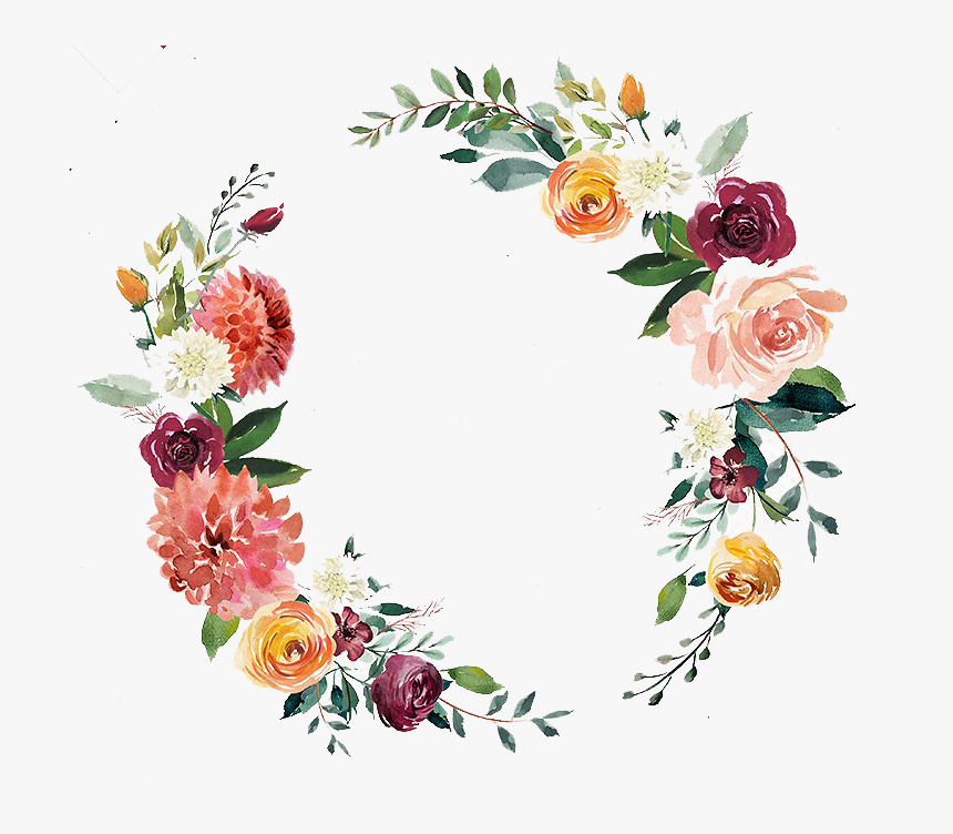 Transparent Clipart Wreath - Watercolor Floral Wreath Png, Png Download, Free Download