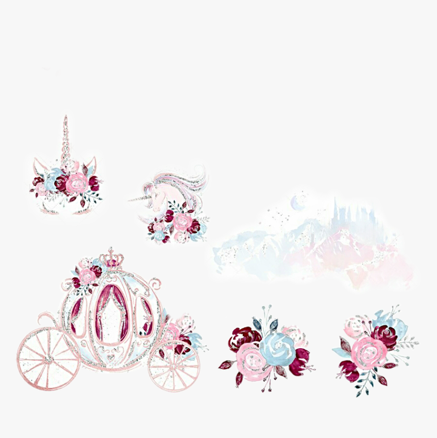 #watercolor #handpainted #fairytale #cinderella #carriage - Craft, HD Png Download, Free Download