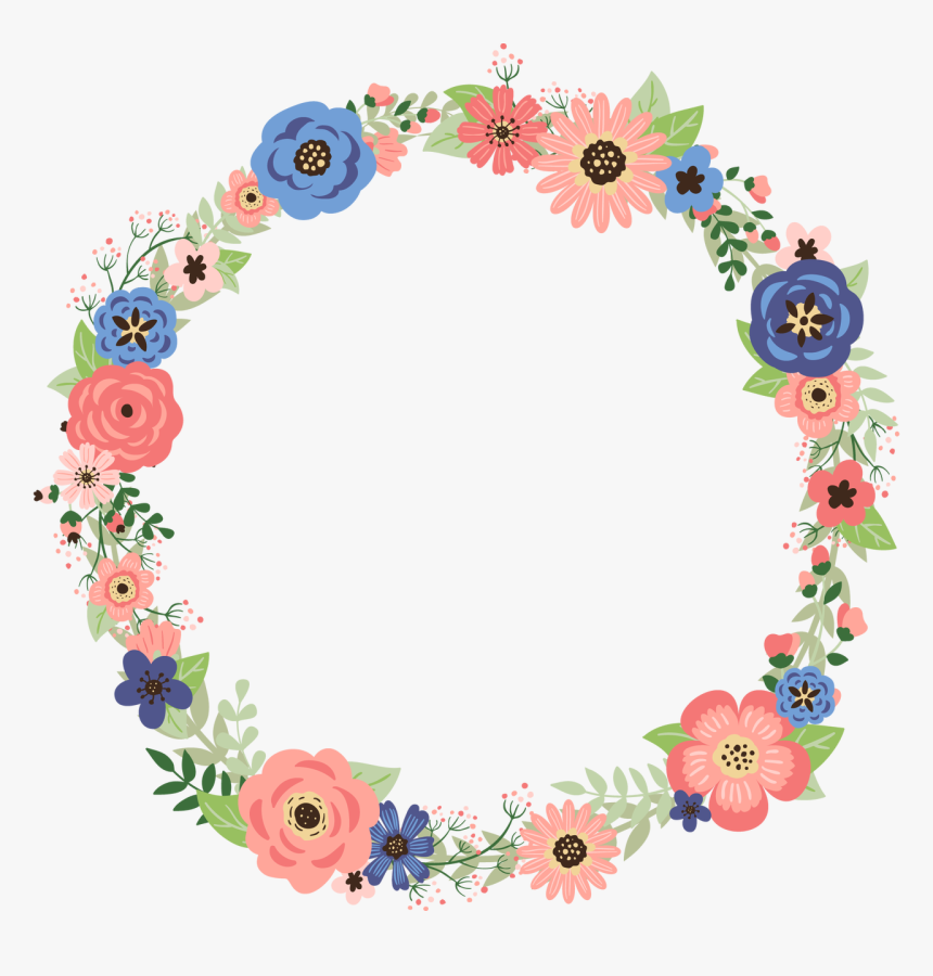 Floral Wreath Png - Transparent Navy Frame Png, Png Download, Free Download