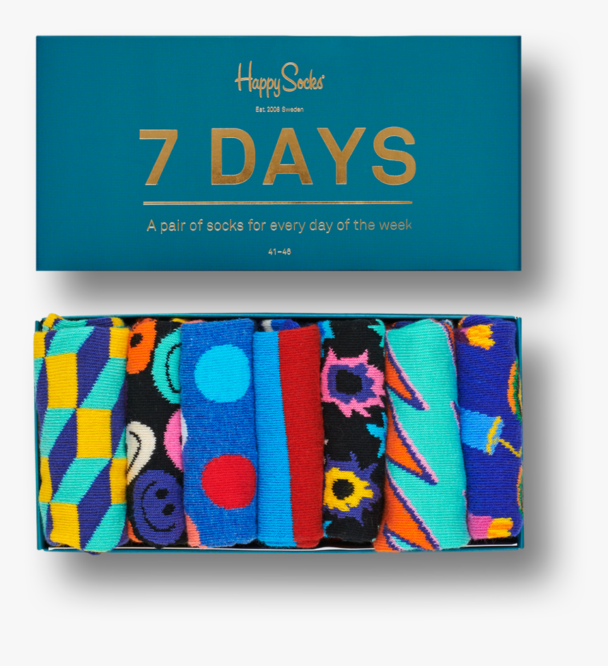 Open Box Detail Image Of Happy Socks 7-day Gift Box - Happy Socks 7 ...