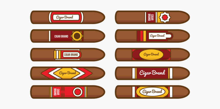 Cigar Label Vector - Chocolate, HD Png Download, Free Download