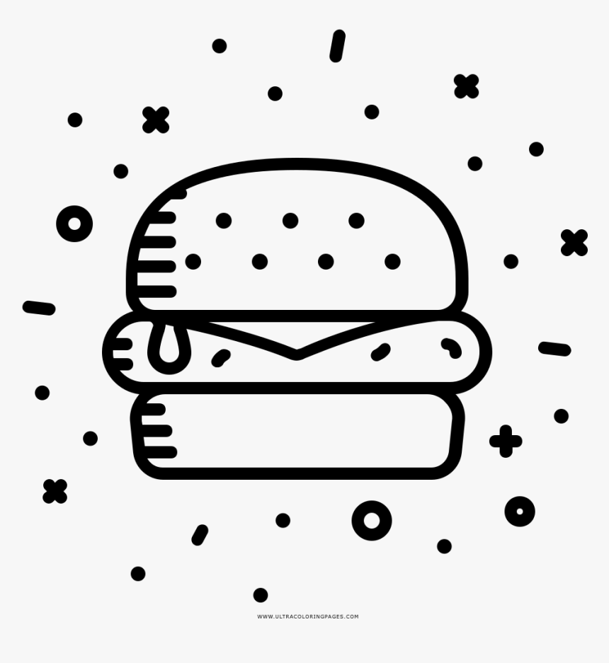 Dibujo De Hamburguesa Para Colorear - Easy Cute Taco Drawings, HD Png Download, Free Download