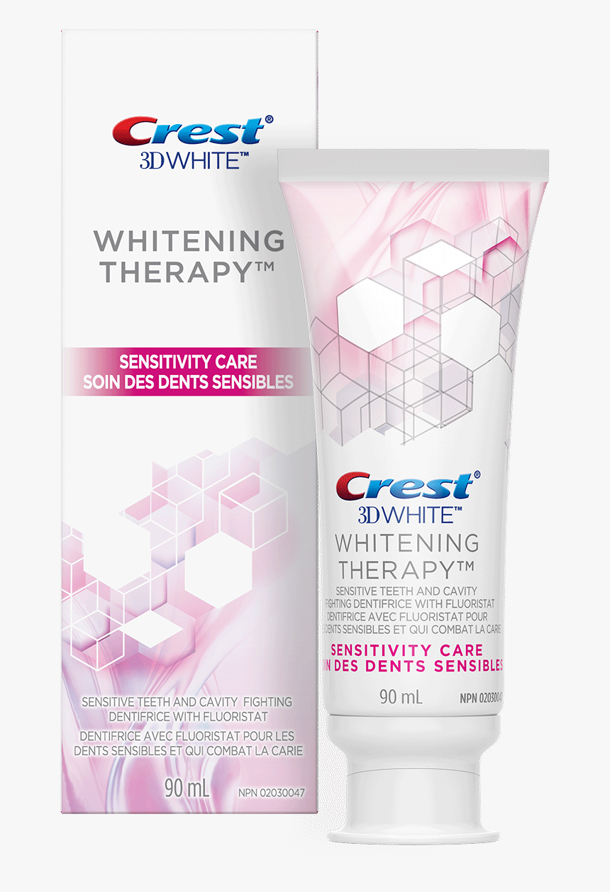 Crest 3d White Whitening Therapy Sensitivity Care Toothpaste - Pink Crest Toothpaste, HD Png Download, Free Download