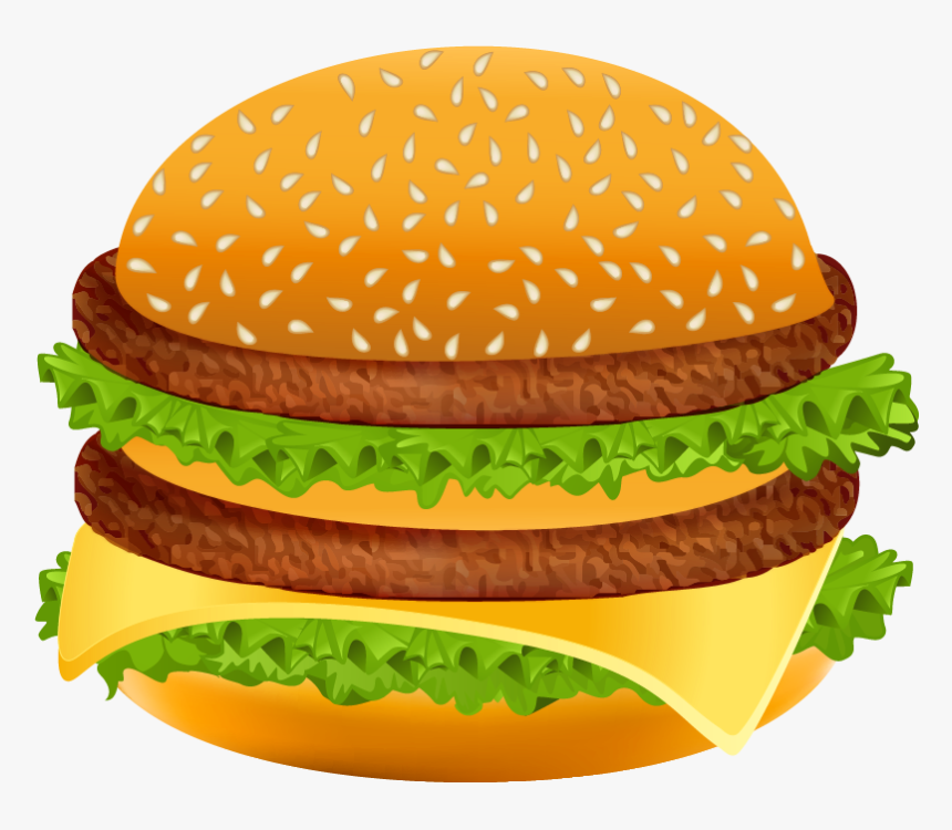Veggie Burger Clipart Transparent Background - Hamburger Clipart Png, Png Download, Free Download