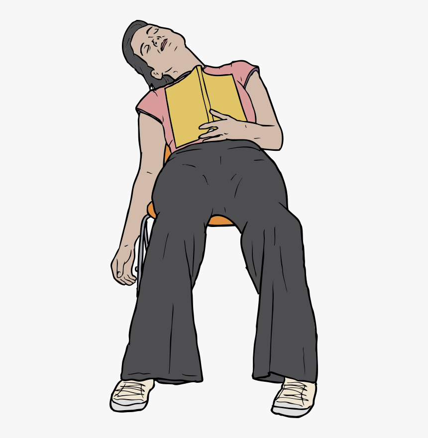 Sleeping Reader - Lazy Teacher Clip Art, HD Png Download, Free Download