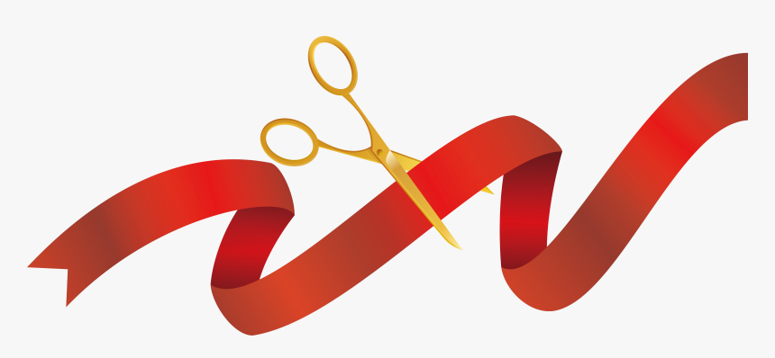 Opening Ceremony Ribbon Scissors - Red Ribbon Cutting Png, Transparent Png, Free Download