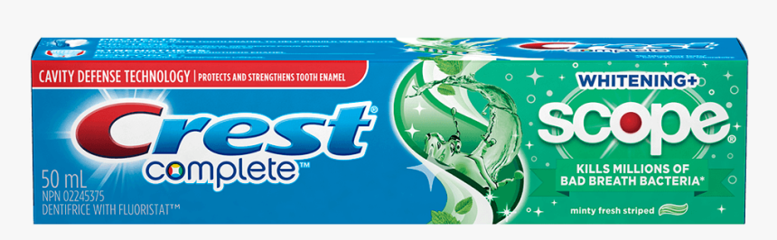 Crest Complete Whitening Plus Scope Toothpaste - Household Supply, HD Png Download, Free Download