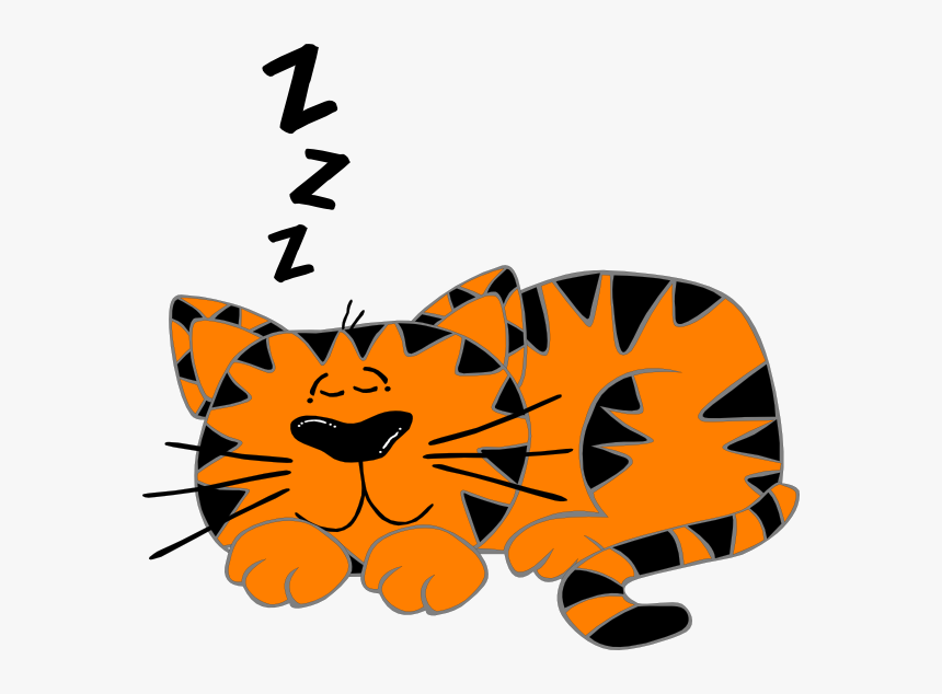 Cat Sleeping Svg Clip Arts - Sleepy Cat Clipart, HD Png Download, Free Download