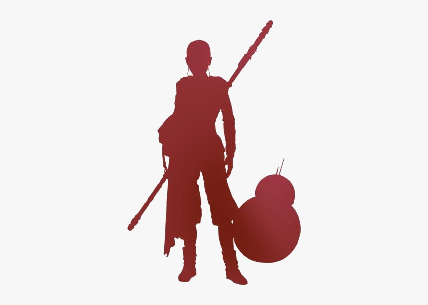 Rey From Star Wars Png Transparent Images - Silhouette, Png Download, Free Download