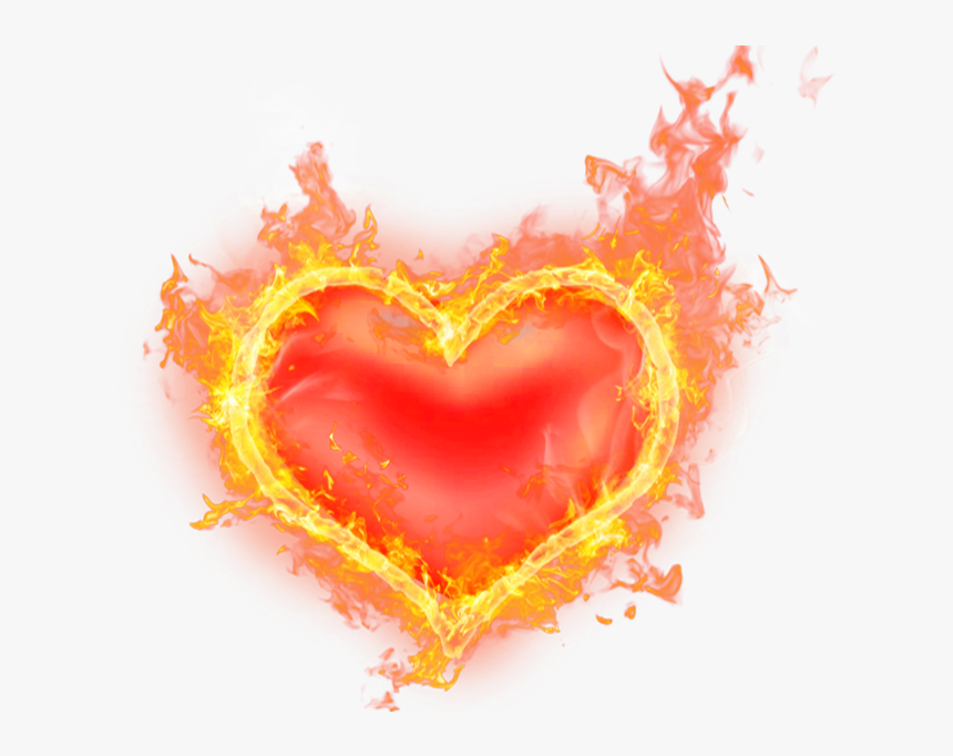 Heart On Fire Png, Transparent Png, Free Download