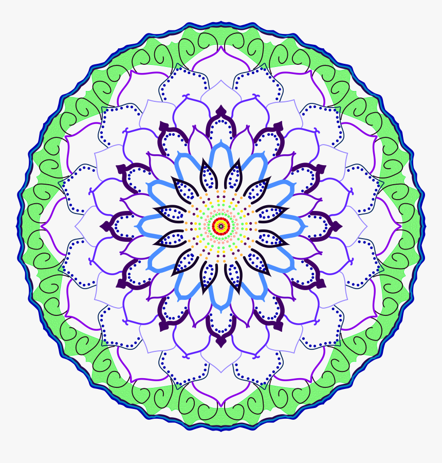 Green Flower Mandala - Vector Graphics, HD Png Download, Free Download