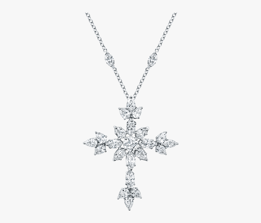 Symbols By Harry Winston, Marquise Diamond Cross Pendant - Locket, HD Png Download, Free Download
