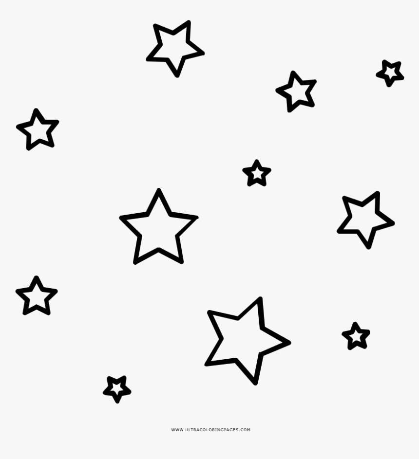 Stars Coloring Page - Vsco Stars, HD Png Download, Free Download