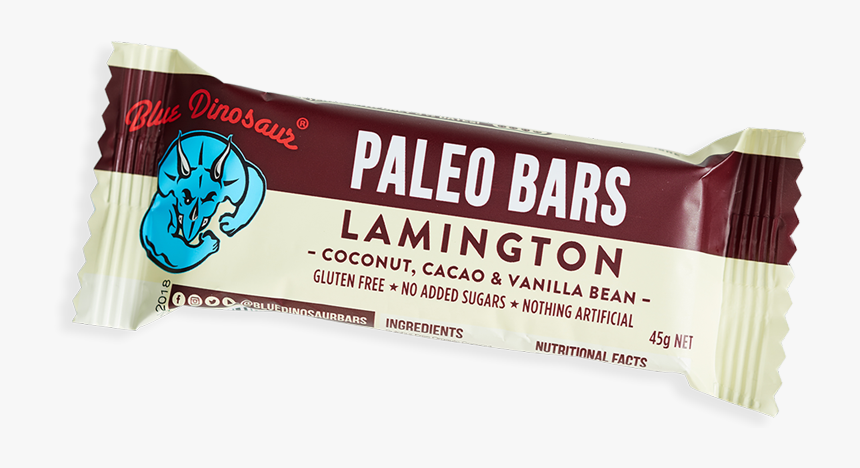 Blue Dinosaur Paleo Bars Lamington, HD Png Download, Free Download