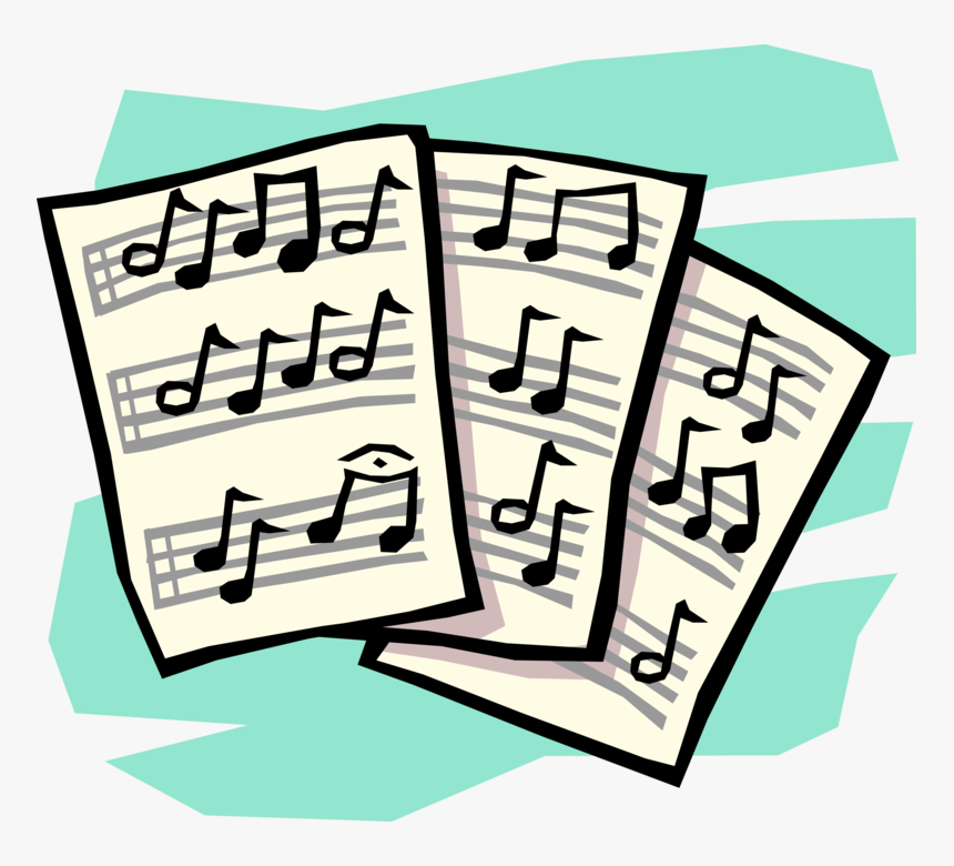 Vector Illustration Of Sheet Music Musical Notation - Sheet Music Vector Transparent, HD Png Download, Free Download