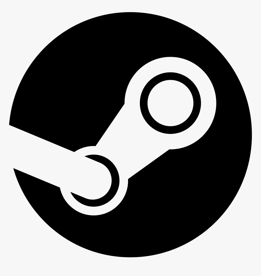 Steam Logo Black And White - Steam Icon Png, Transparent Png, Free Download