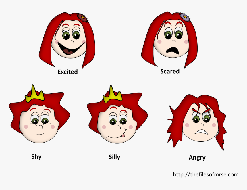 Scary Clipart Different Emotion - Emotions With Name Cartoon, HD Png Download, Free Download