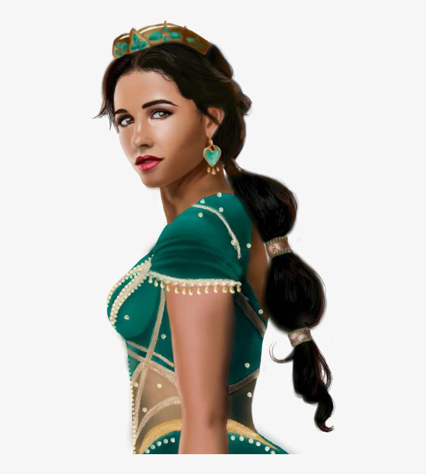 #girl #draw #princess #jasmine - Jasmine Aladdin 2019 Png, Transparent Png, Free Download