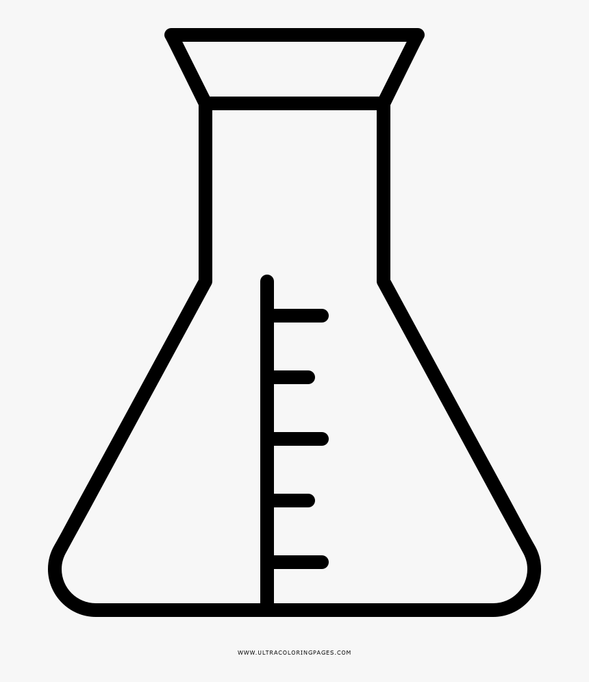 Erlenmeyer Flask Coloring Page - Matraz Erlenmeyer Para Colorear, HD Png Download, Free Download