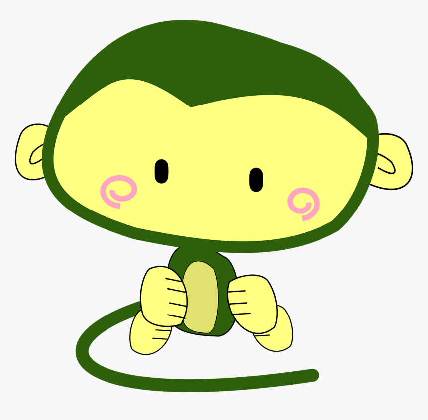 Monkey With Banana Cartoon Png, Transparent Png, Free Download