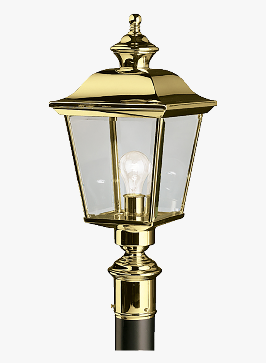 Full Size Of White Outdoor Lamp Post With Outlet Commercial - Brass Lantern Post Outdoor, HD Png Download, Free Download