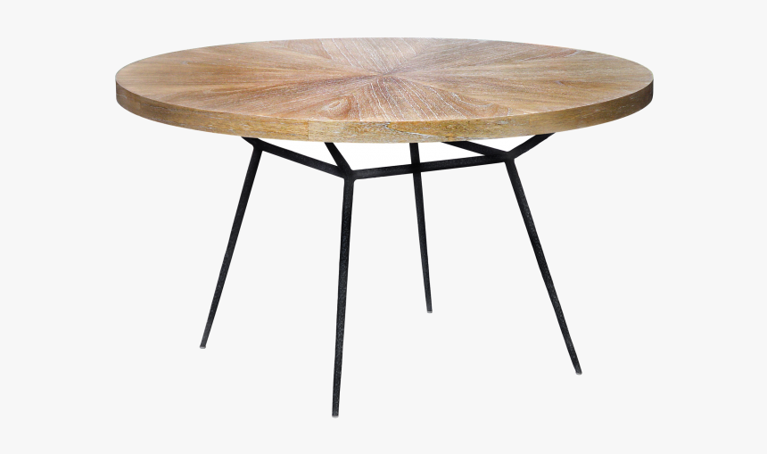 Round Table Wood Four Metal Legs, HD Png Download, Free Download