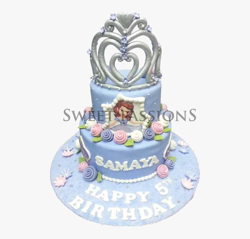 2 Tier Sophia Princess Crown Cake - Value Options, HD Png Download, Free Download