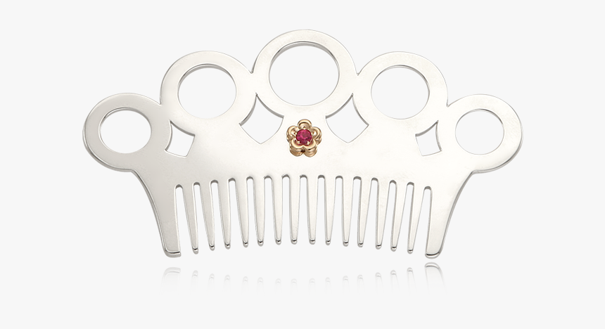Silver Baby Comb-crown Personalized Baby Silver Comb - Birthday Candle, HD Png Download, Free Download