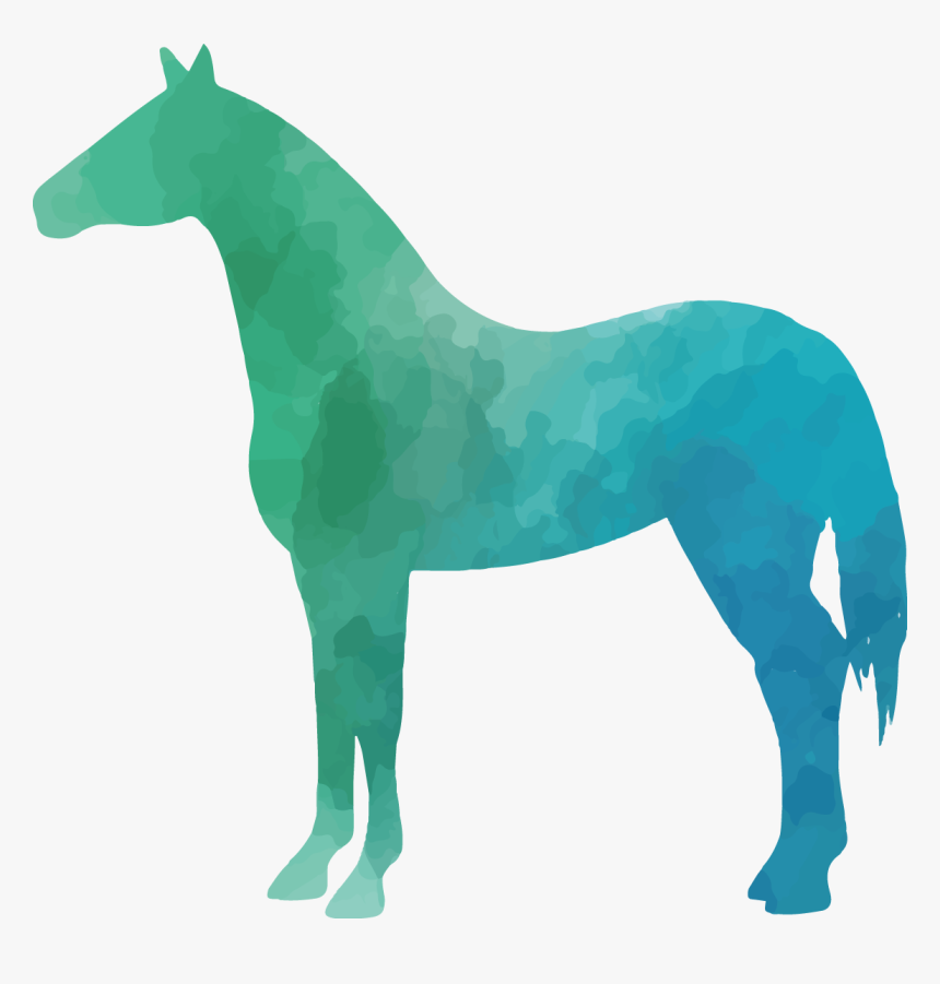 Mule Horse Pony Silhouette - Colourful Animal Silhouettes, HD Png Download, Free Download