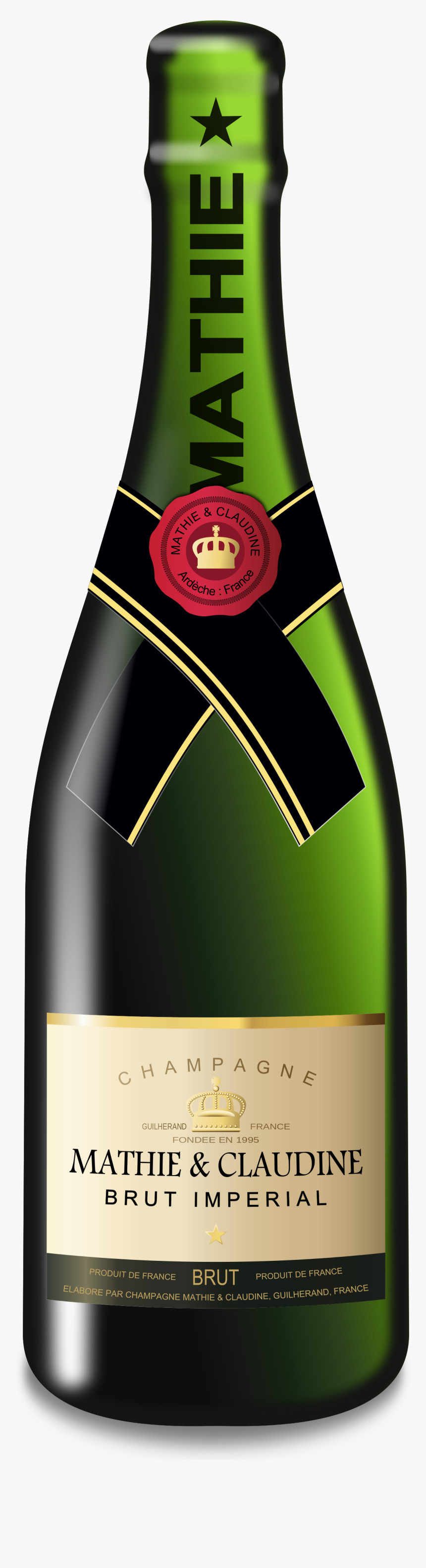 Bottle Of Champagne Transparent, HD Png Download, Free Download