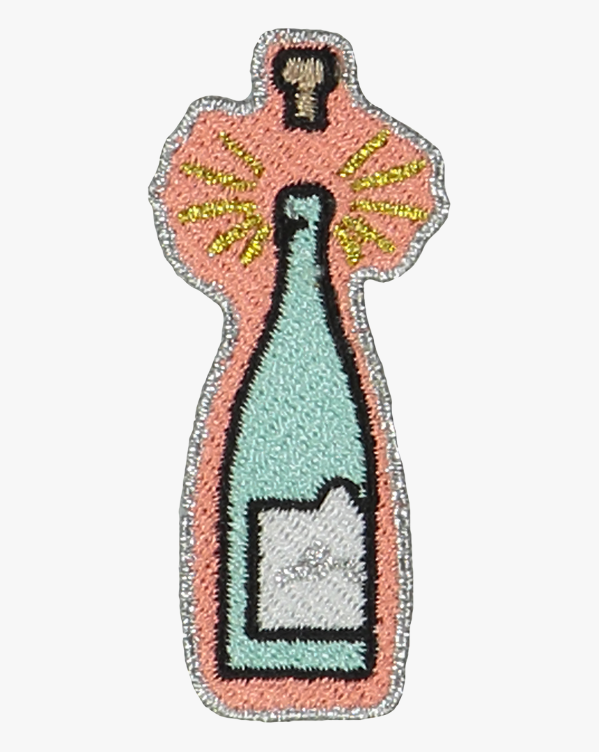 Champagne Bottle Patch - Creative Arts, HD Png Download, Free Download