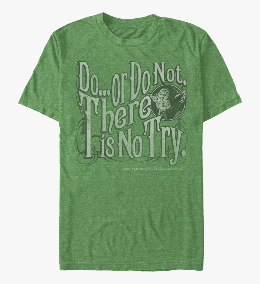 Yoda There Is No Try Star Wars T-shirt - Active Shirt, HD Png Download, Free Download