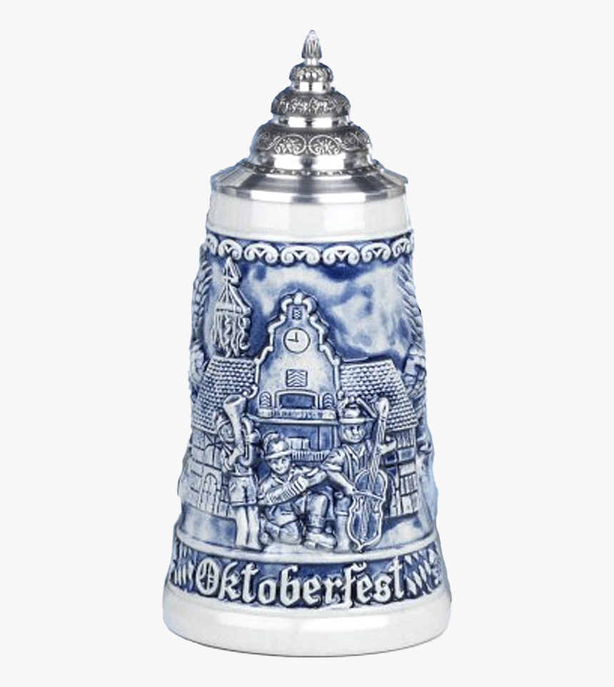 German Beer Stein - Blue And White Porcelain, HD Png Download, Free Download
