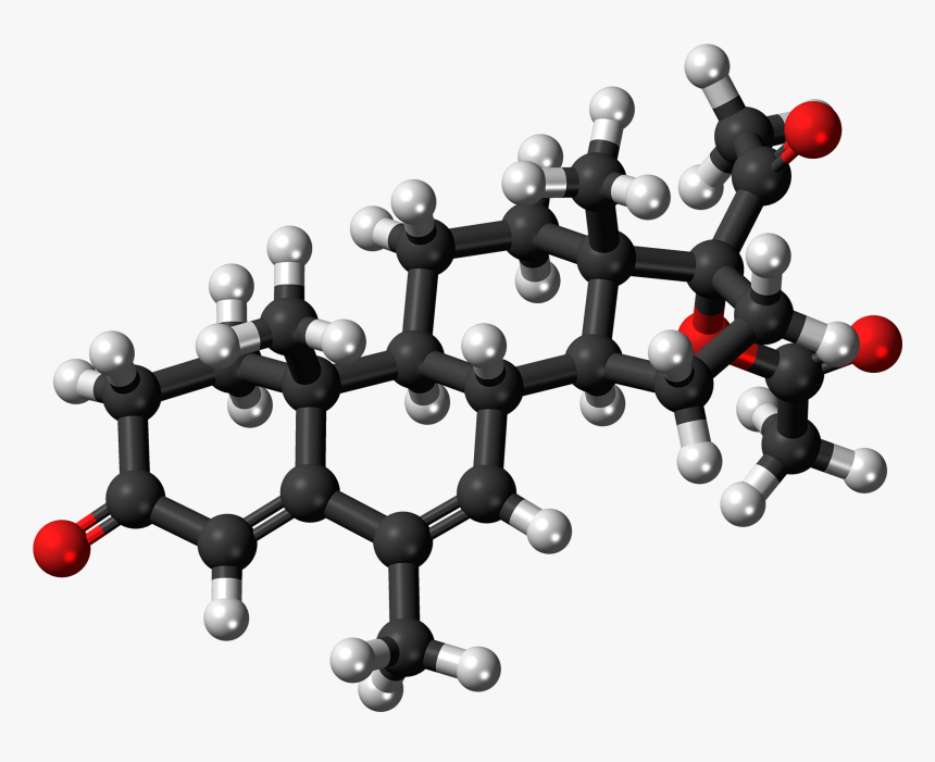 Megestrol Acetate Molecule Ball - Progesterone Molecule, HD Png Download, Free Download