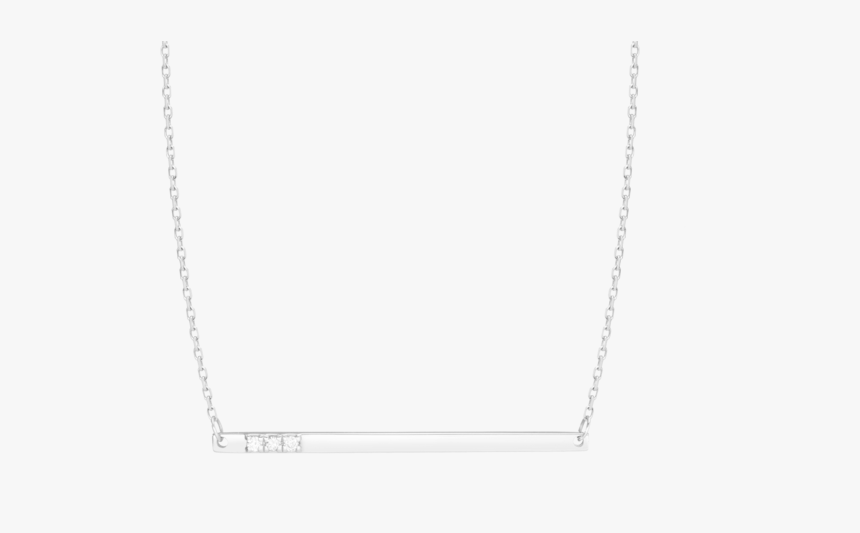 Gold Bar Necklace With Diamonds - Necklace, HD Png Download, Free Download