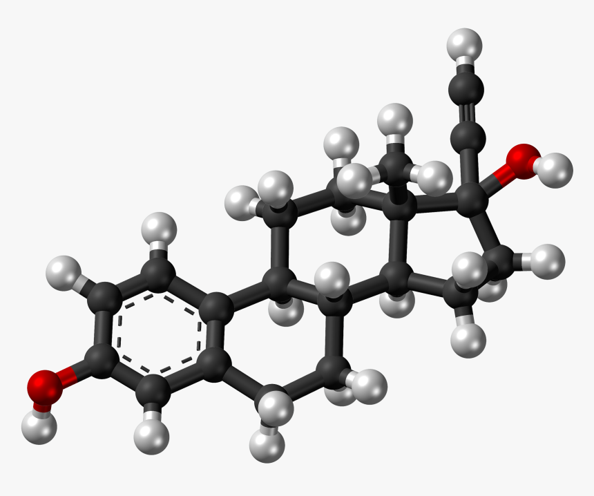 Ethinylestradiol Molecule Ball - Structure And Physiological Properties Estrone, HD Png Download, Free Download