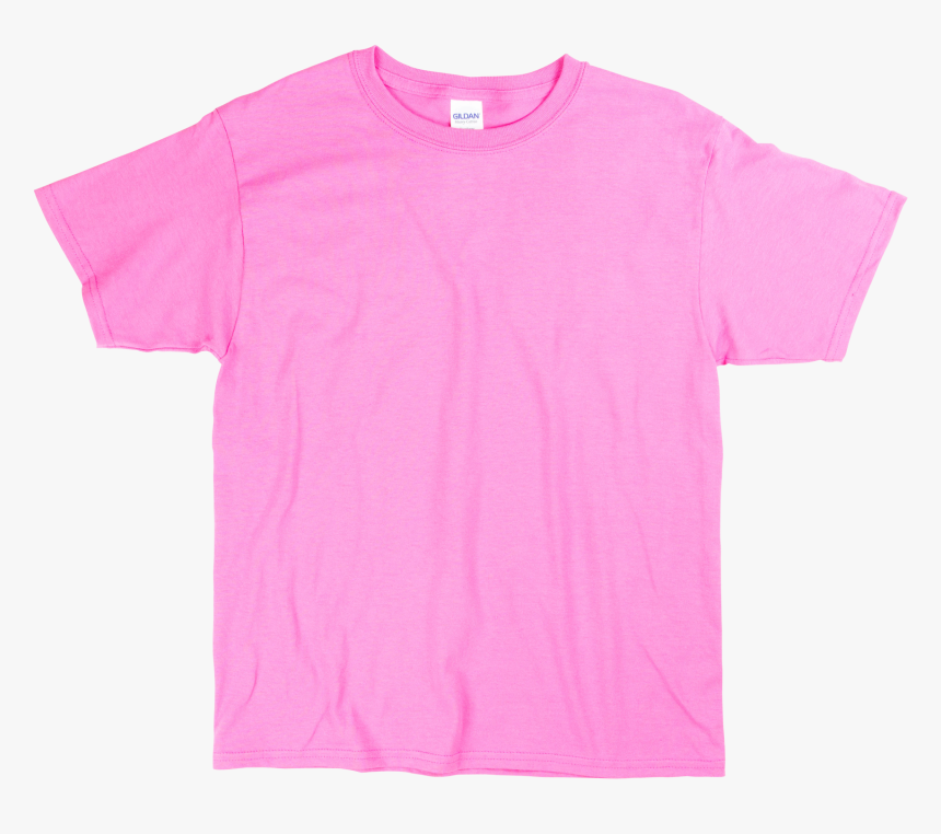 Pink Shirt Png - Hot Pink Gildan Tshirt, Transparent Png, Free Download