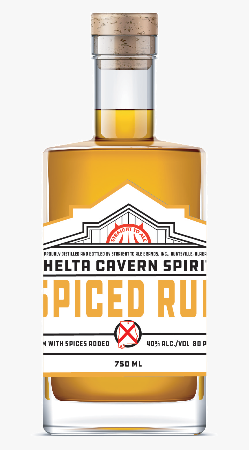 Spiced Rum Mock Up Bottle - Grain Whisky, HD Png Download, Free Download