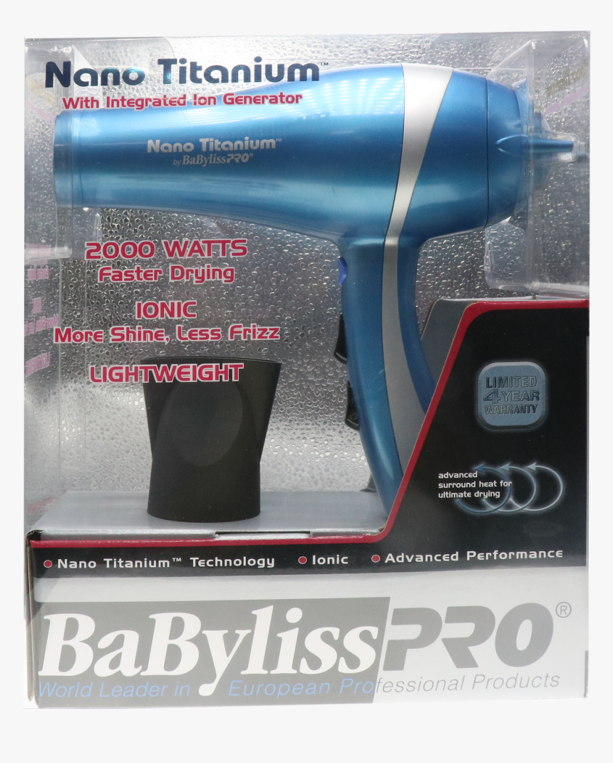 Babylisspro Nano Titanium 2000 Watts Hair Dryer, HD Png Download, Free Download