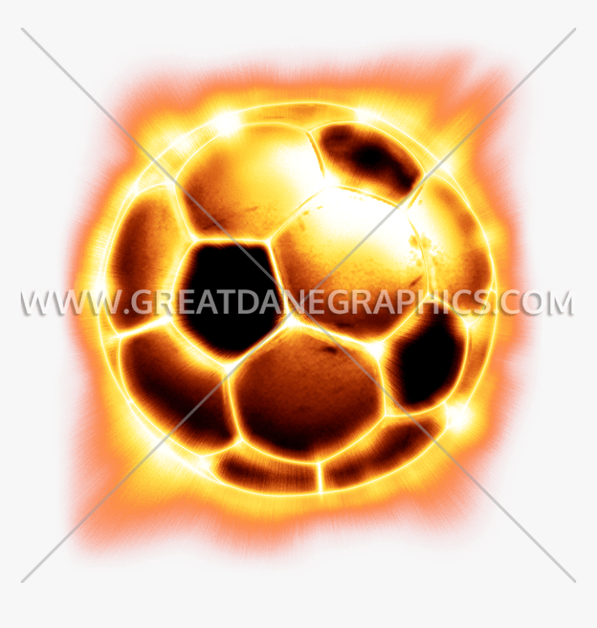 Fire Production Ready Artwork For T Shirt Ⓒ - Soccer Ball Fire Png, Transparent Png, Free Download