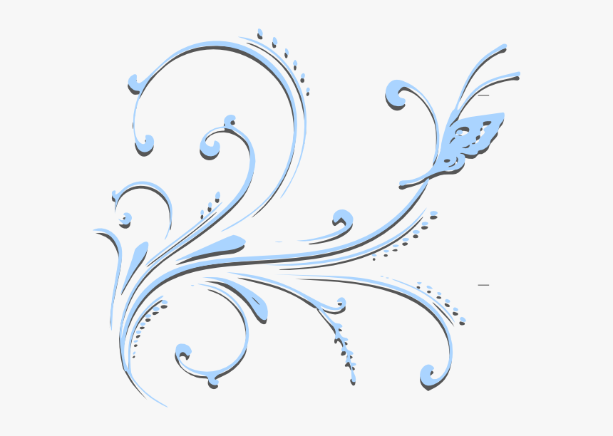 Butterfly Scroll Svg Clip Arts - Butterfly Border Designs Black And White, HD Png Download, Free Download