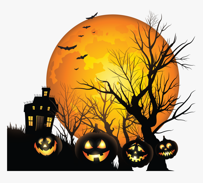 Halloween Png - Moon Halloween Clip Art, Transparent Png, Free Download