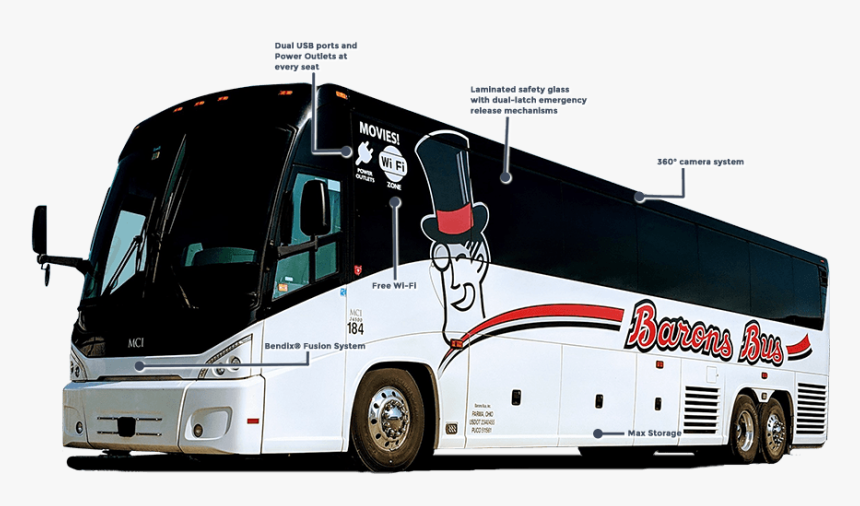 Barons Bus Left Face Our Fleet Catalog Details - Barons Bus, HD Png Download, Free Download