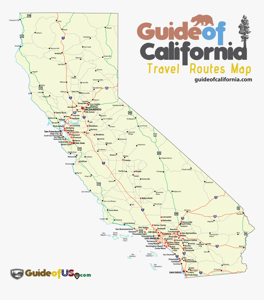 California Travel Map, HD Png Download, Free Download