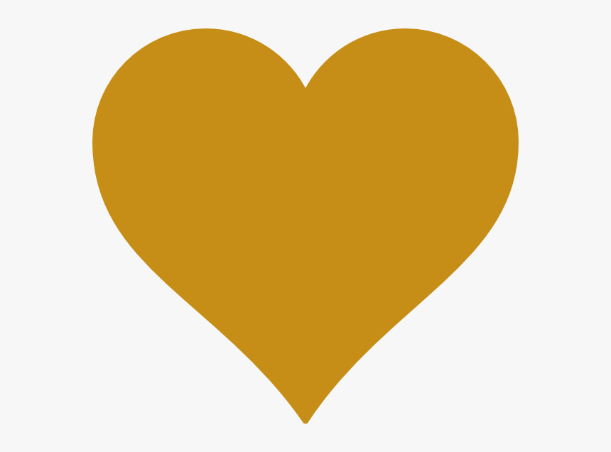 Gold Heart Clipart Clip Art Free Download Solid Gold - Gold Heart Silhouette, HD Png Download, Free Download